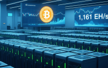Bitcoin's hash rate soared to a historic high of 1,161 EH/s, with miners firmly positioning themselves amid price fluctuations.