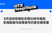 HTX DeepThink: August liquidity easing supports Bitcoin's strength, while macro data and policy signals remain key variables.