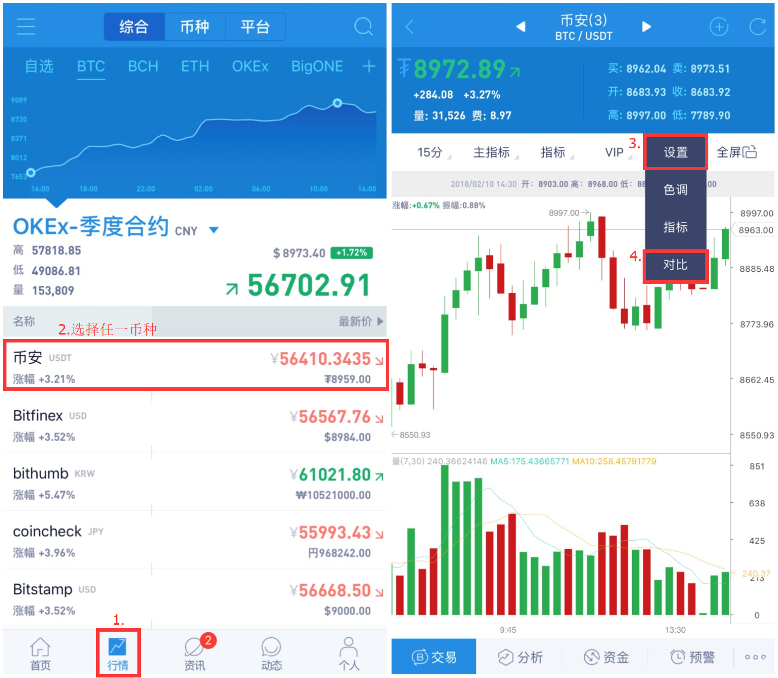 AICoin 对比K线使用教程_aicoin_图2 AICoin 对比K线使用教程_aicoin_图2
