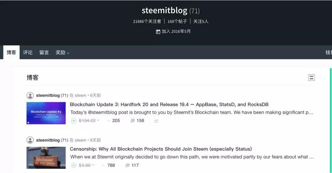 Steem 注册账户近百万，TOKEN 经济系统创新度高_aicoin_图24