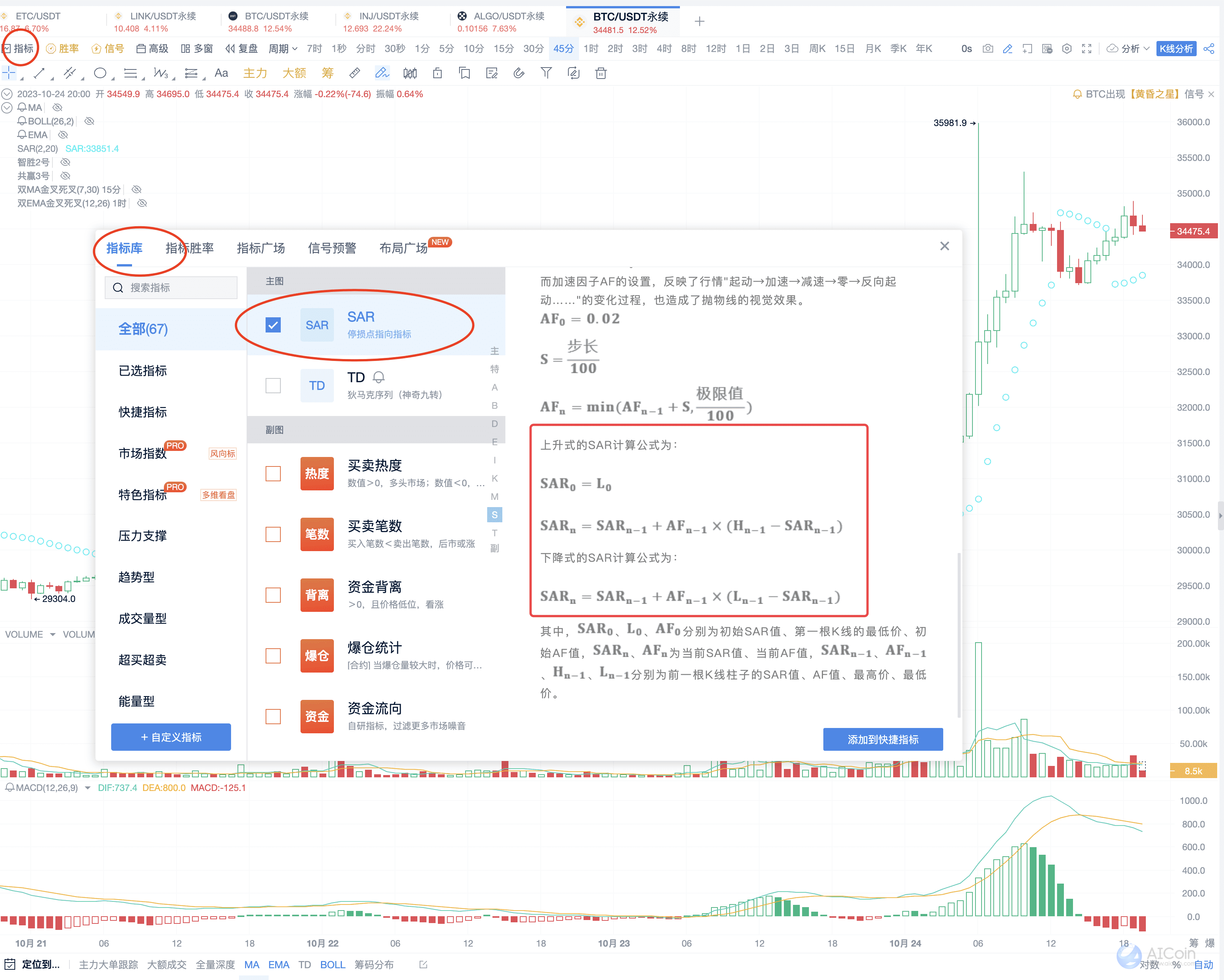 SAR 捉住趋势行情，3个信号帮你把握反转点_aicoin_图8