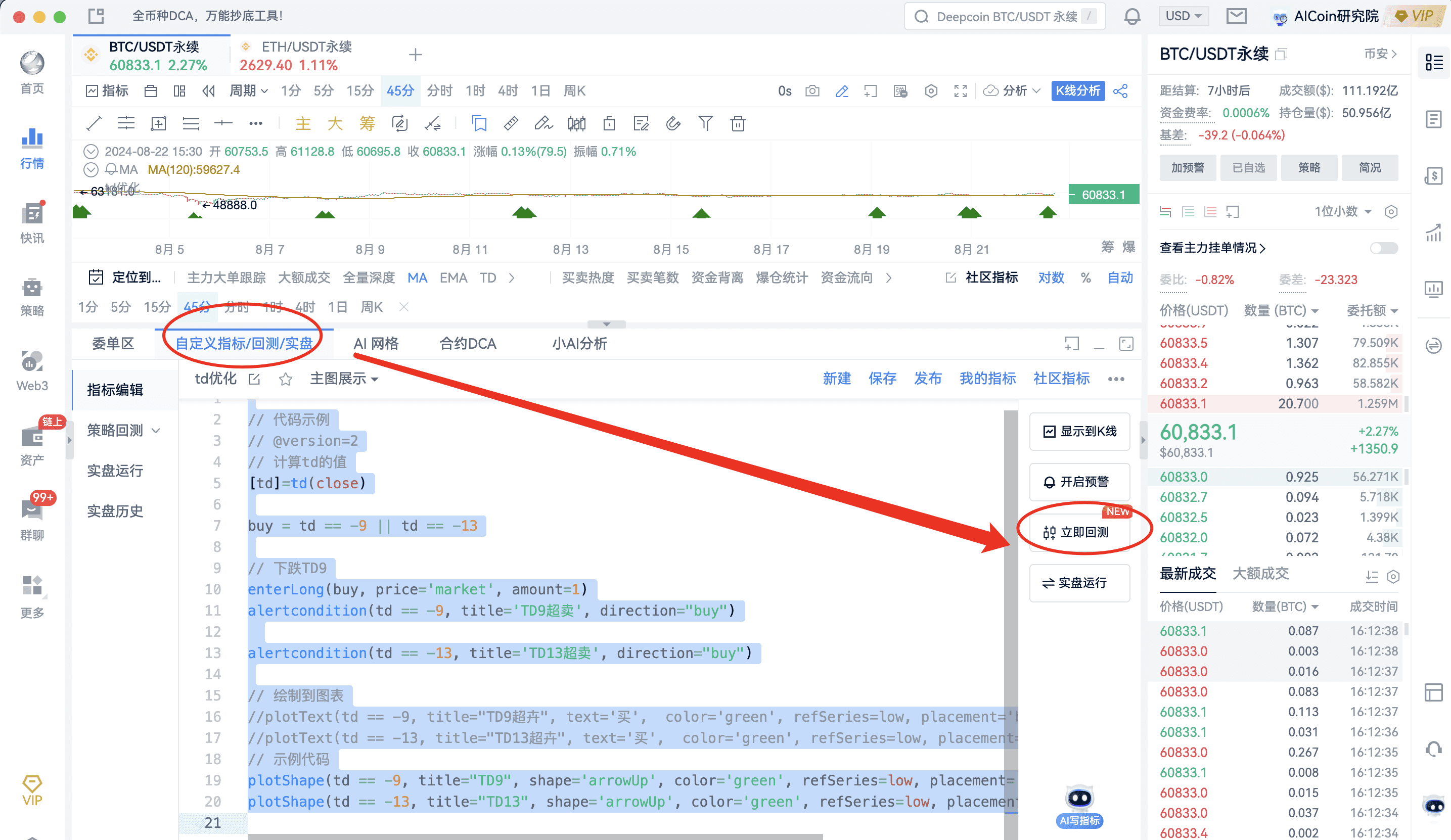 社区指标策略解析，TD抄底实战分享_aicoin_图2