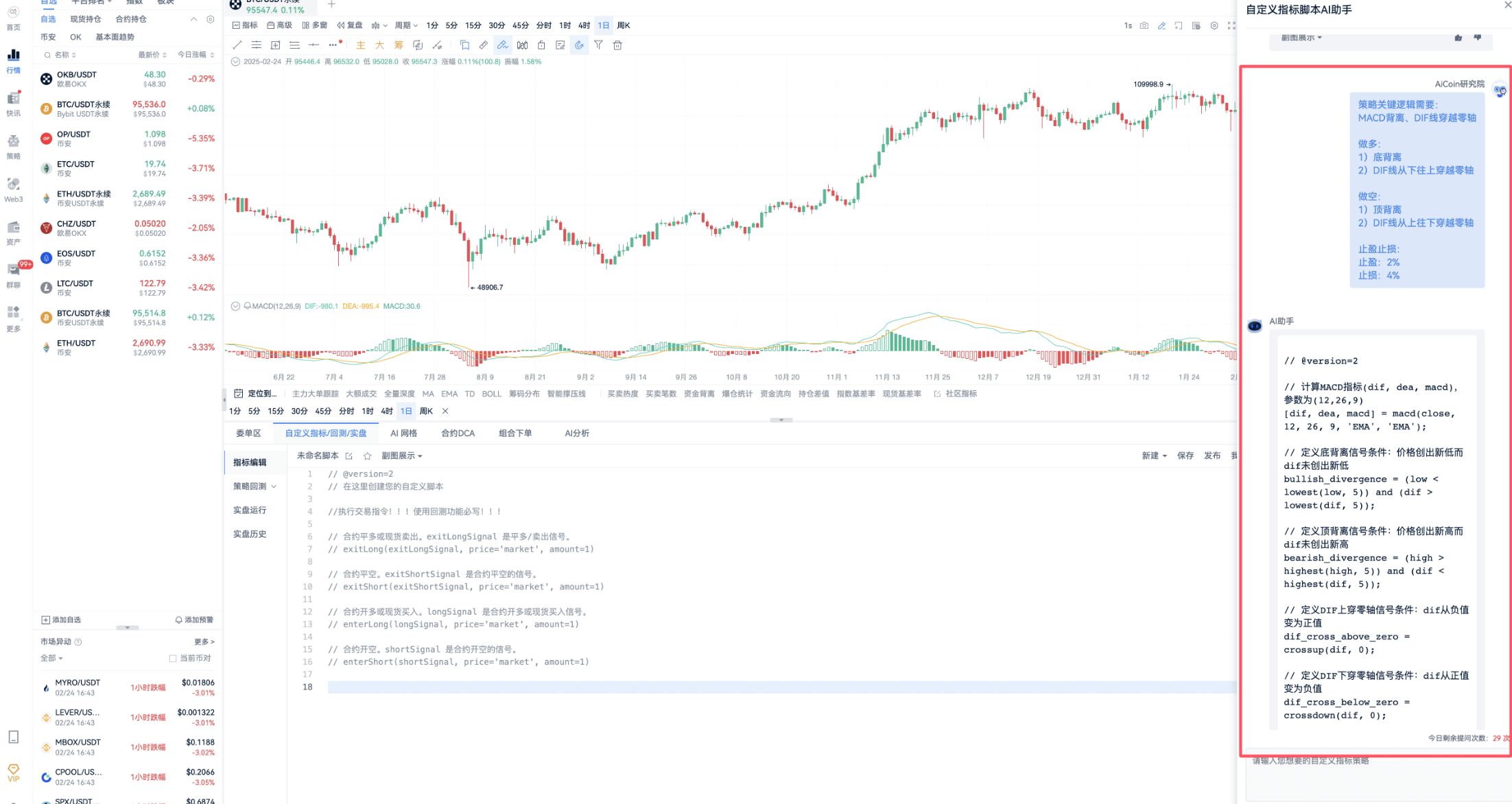 Custom Indicator Empowering MACD Strategy_aicoin_Image1