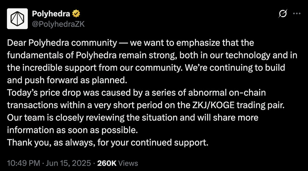 ZKJ与KOGE闪崩：6亿美元市值蒸发，DeFi流动性危机再敲警钟_aicoin_图4