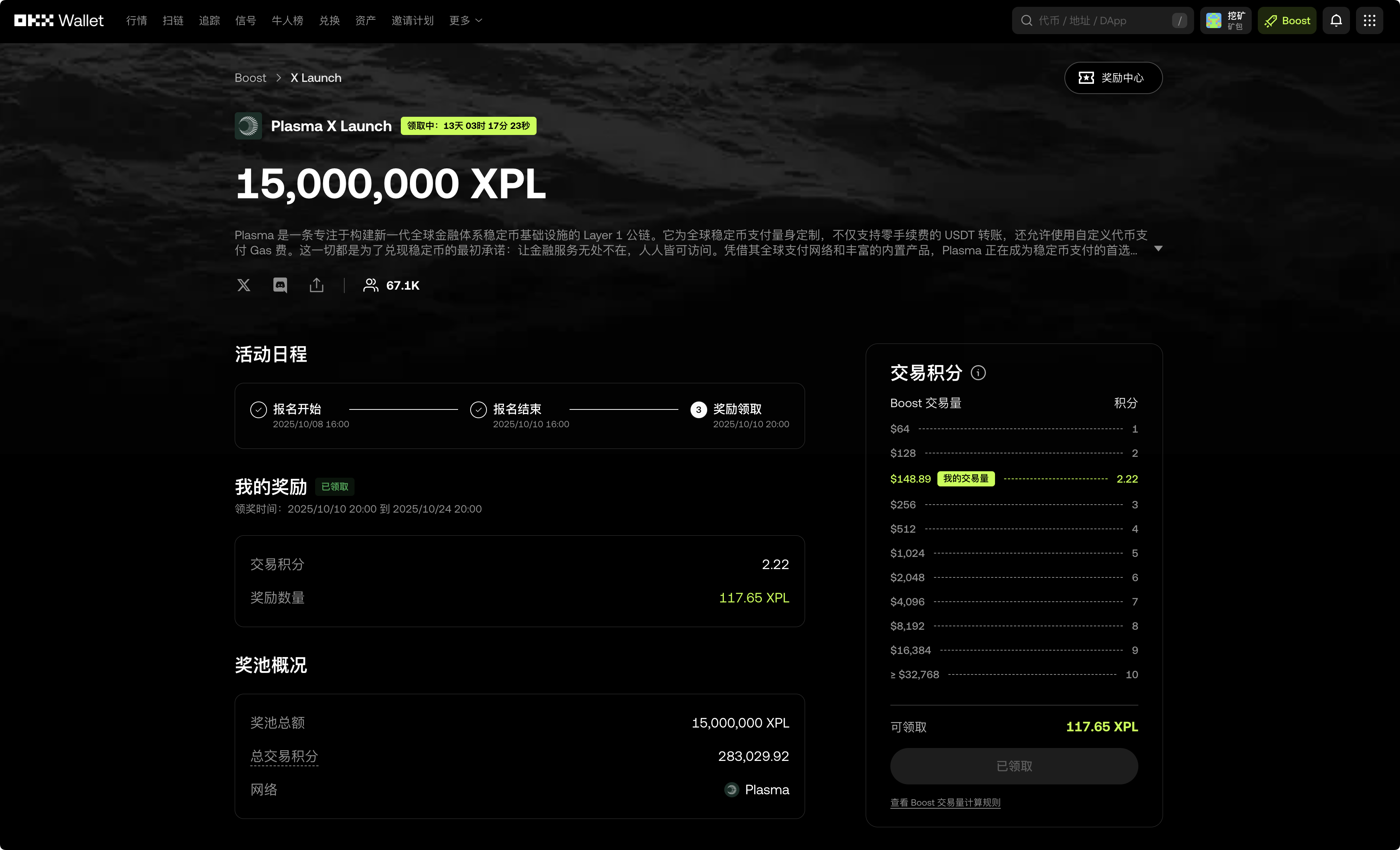 赚了！OKX Boost 新一期 X Launch 项目XPL收益分析及交易建_aicoin_图1