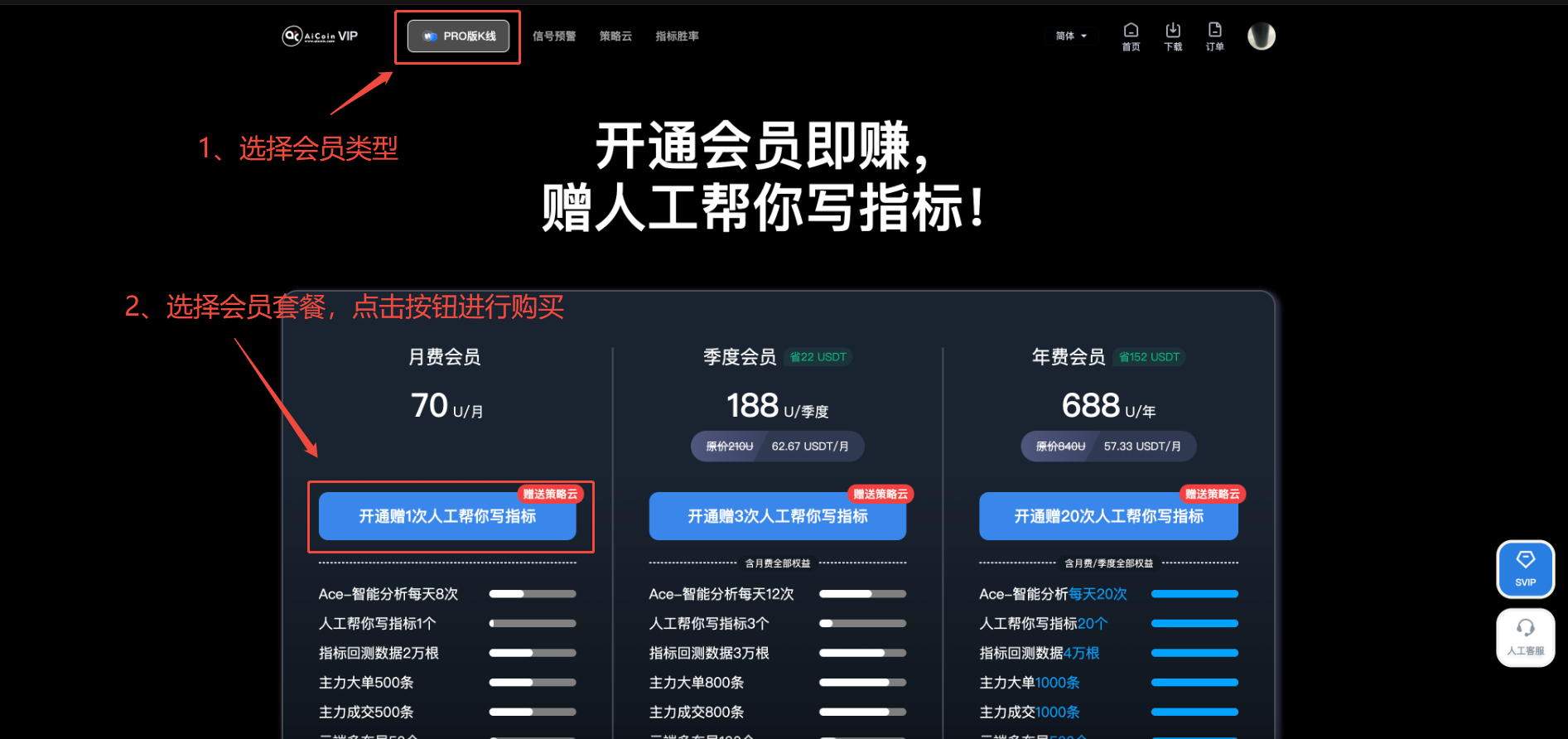 OKX内部转账支付教程 - AiCoin 会员服务购买(Web)_aicoin_图1