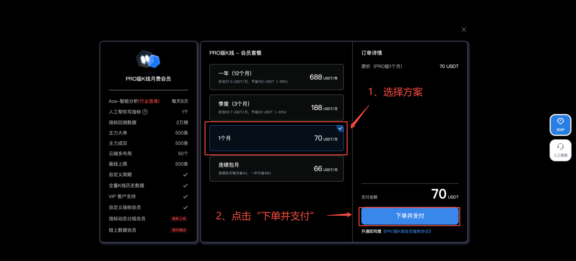 OKX内部转账支付教程 - AiCoin 会员服务购买(Web)_aicoin_图2