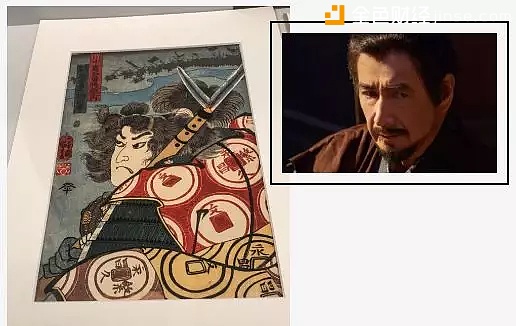 博物馆中展示的大名真田昌幸的画像，在《真田丸》中由草刈正雄饰