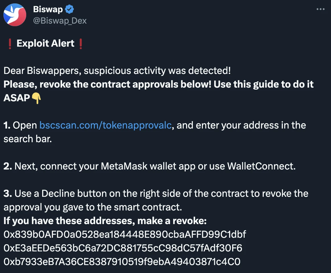 Biswap V3 Migrator合约漏洞百出，假代币攻击让用户赔惨了