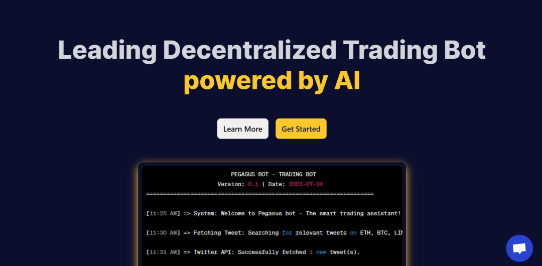 Pegasus Bot: AI-driven Telegram trading bot based on Arbitrum