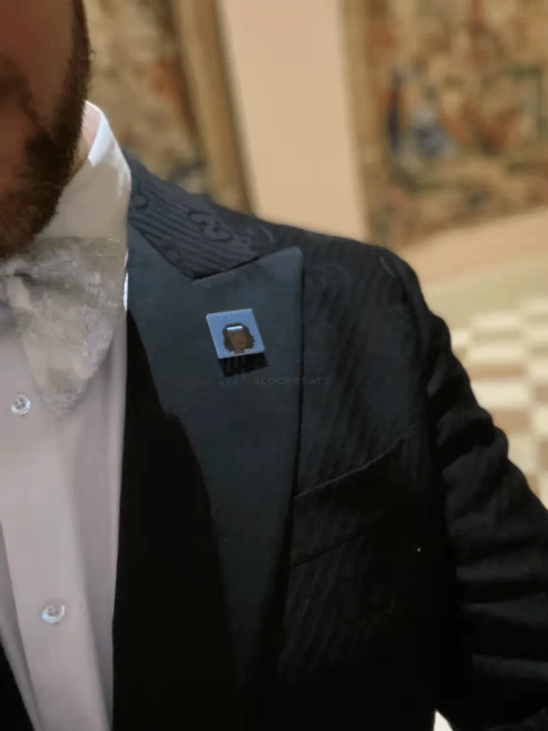 Alexis Ohanian with his wife's CryptoPunk, image source: Internet