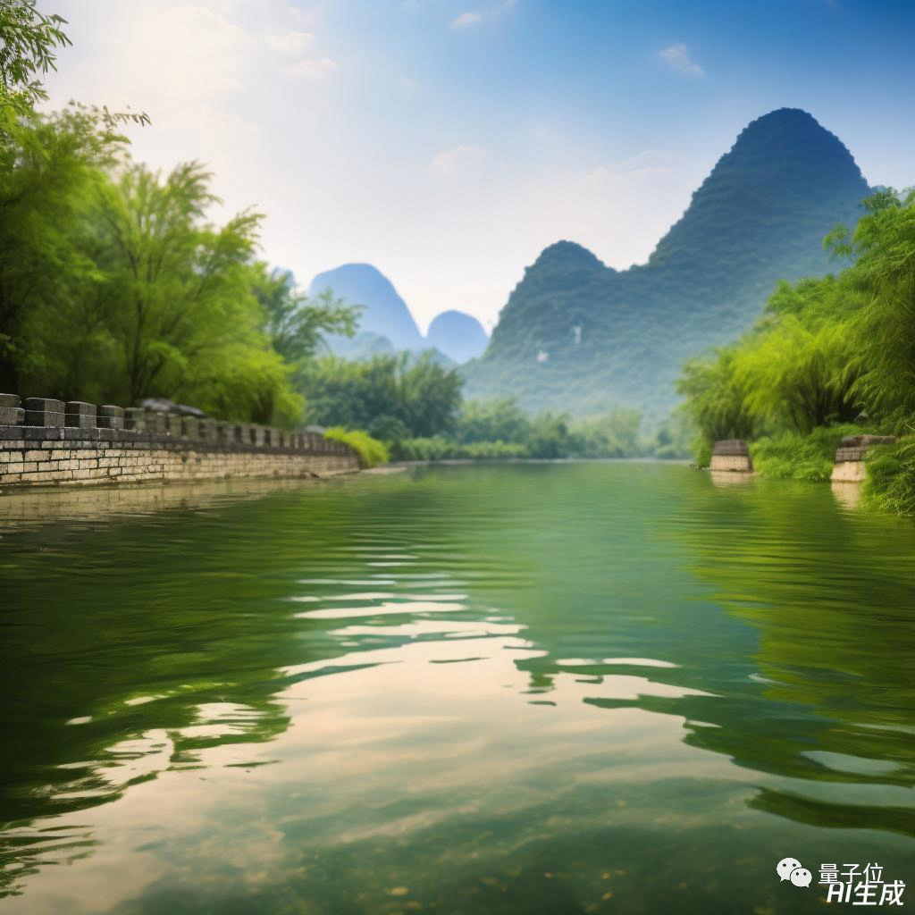 Guilin Landscape with Great Wall