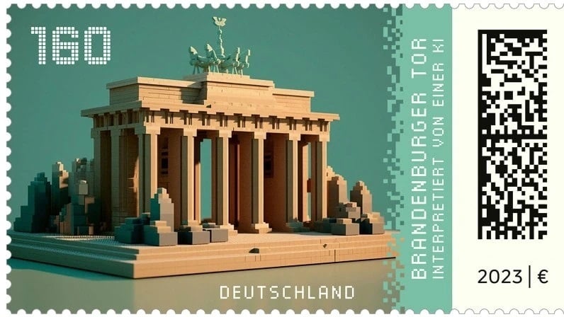 德国邮政推出带有人工智能生成的历史遗址图像的加密邮票