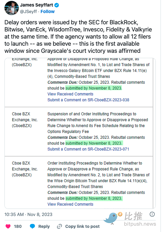“Eight-day Window” to Open Tomorrow, Is There Hope for Spot Bitcoin ETF Approval This Year?
