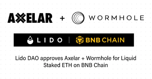 Axelar (AXL) and Wormhole pass the Lido temperature check vote to provide stETH cross-chain service to BNB Chain
