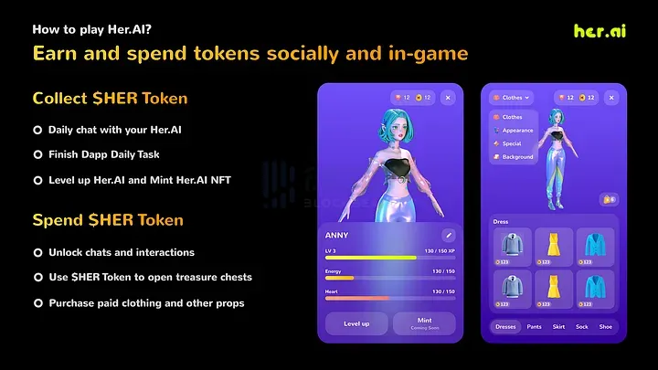 Her.AI：基于AI技术为Web3.0打造全新虚拟女友平台