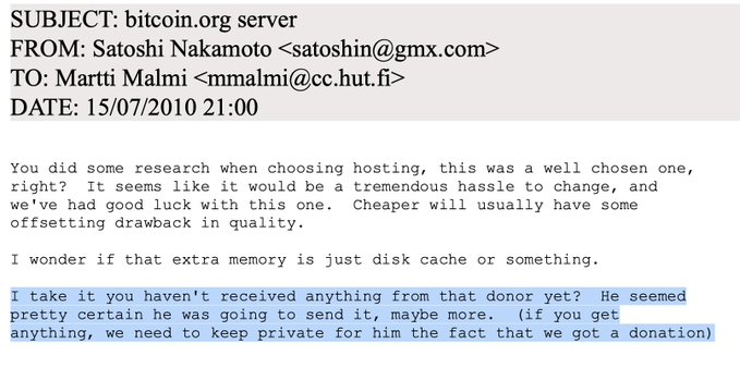 Analysis of early emails from Satoshi Nakamoto: What contribution did the "mysterious donor" behind Satoshi Nakamoto make?