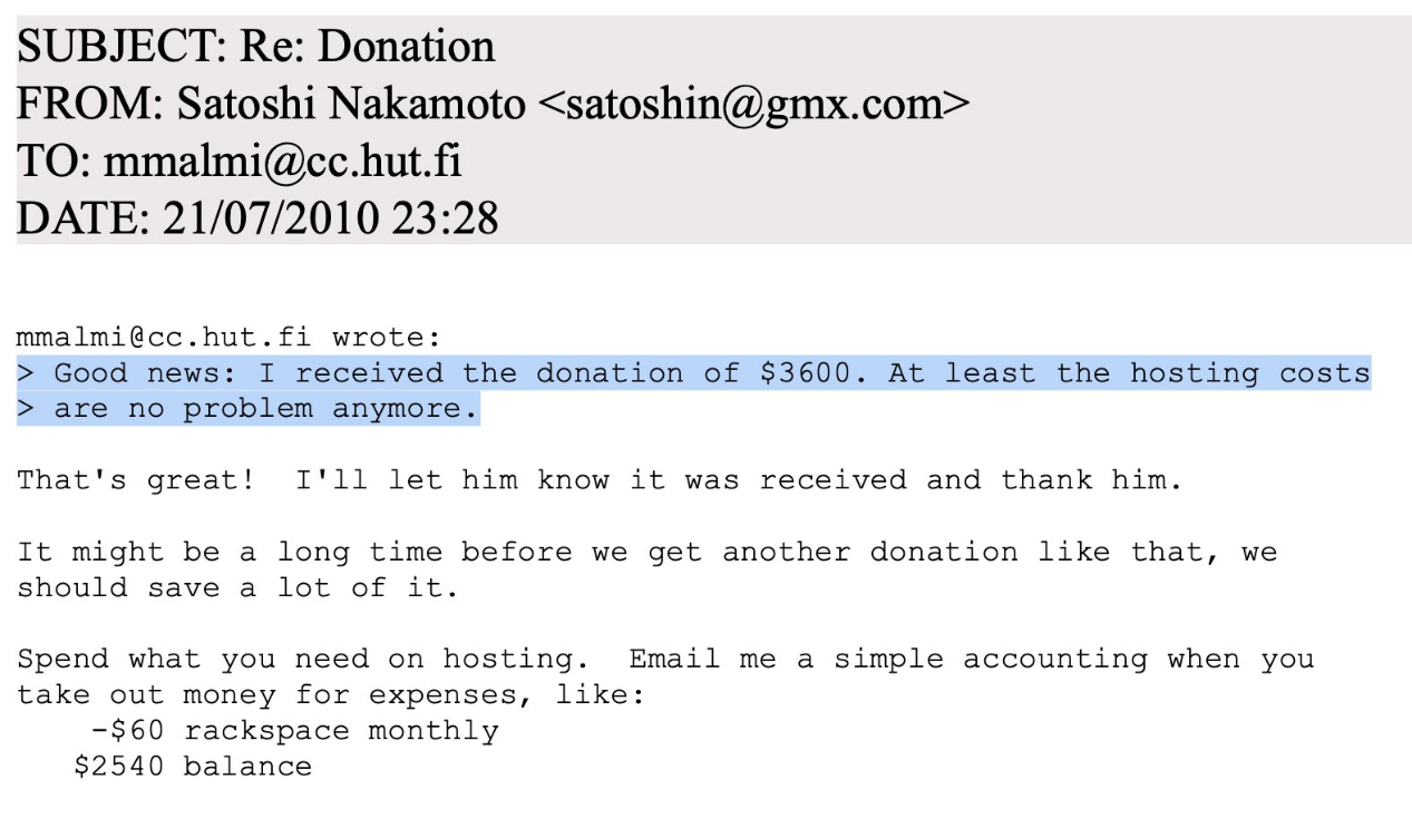 Analysis of early emails from Satoshi Nakamoto: What contribution did the "mysterious donor" behind Satoshi Nakamoto make?