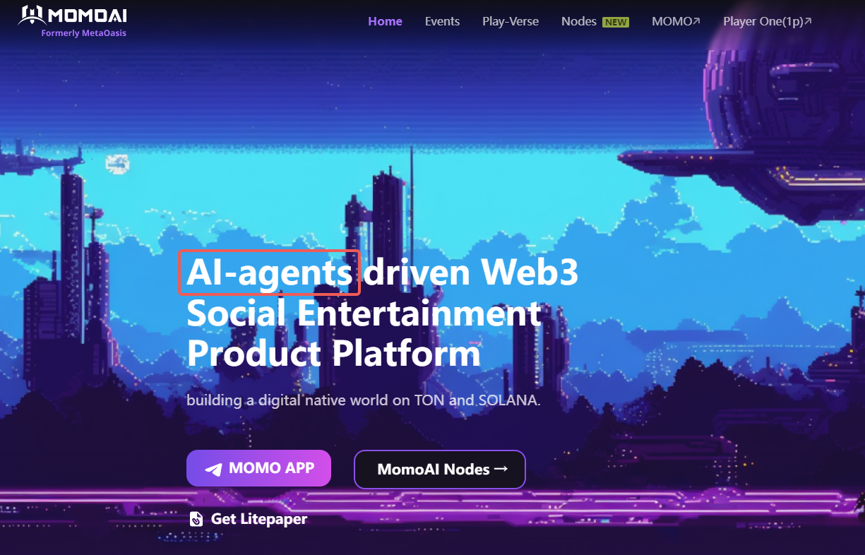 解读 MOMO AI：立足 Ton 和 Solana生态，AI 驱动的游戏社交增长平台