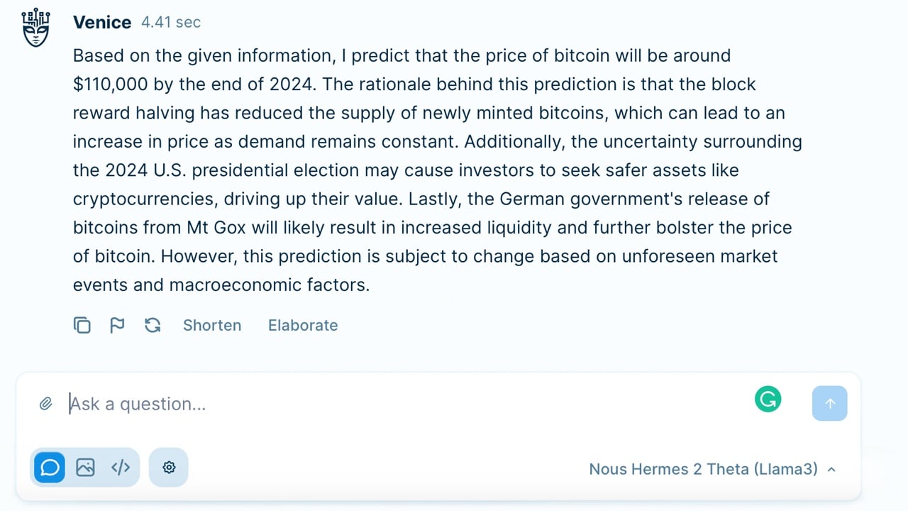 50K to 100K — 9 AI Chatbots Predict Bitcoin Prices for Year-End 2024