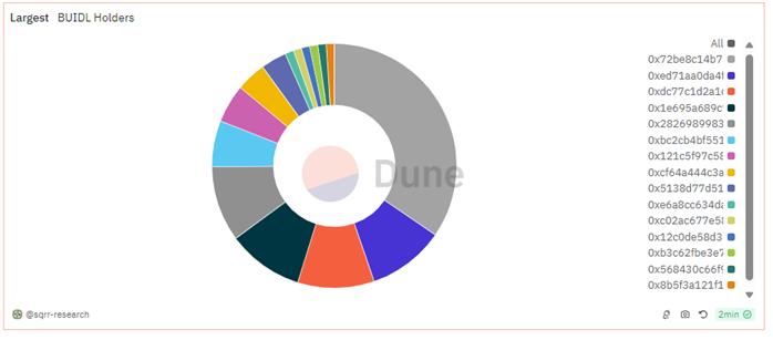 BlackRock BUIDL Token Holder Distribution Chart