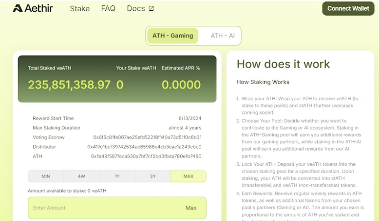 ATH Staking Guide: Empowering Gaming and AI Ecosystems
