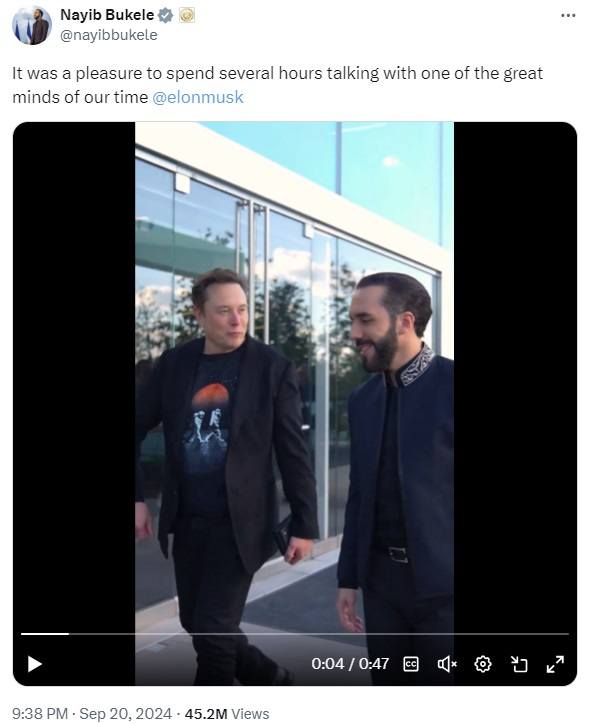 Nayib Bukele and Elon Musk Discuss AI, Robotics, and Future of Humanity