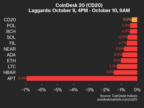 2024-10-10 9am CoinDesk 20 更新：滞后者