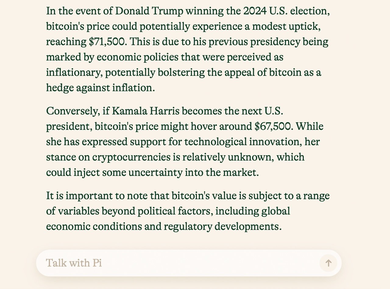 9 AI Chatbots Forecast Bitcoin’s Price Under Trump vs. Harris—Here’s What They See