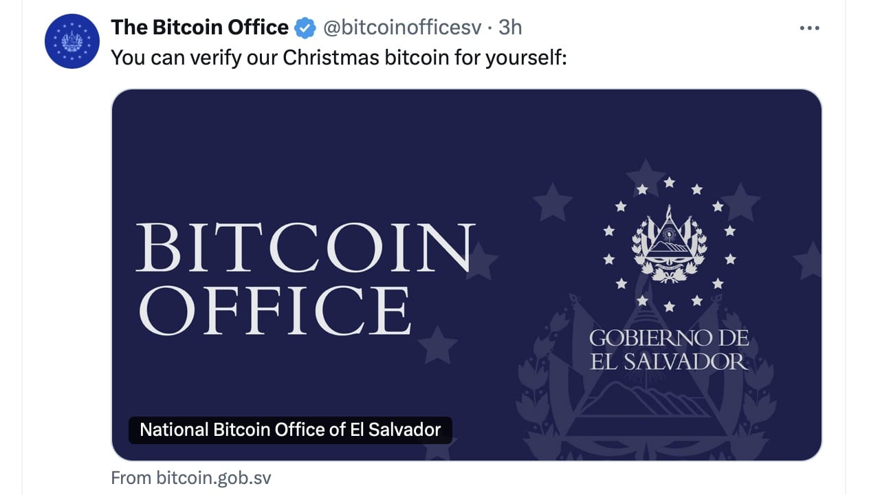 萨尔瓦多的比特币购买狂潮在圣诞节继续——国际货币基金组织静观其变- AiCoin