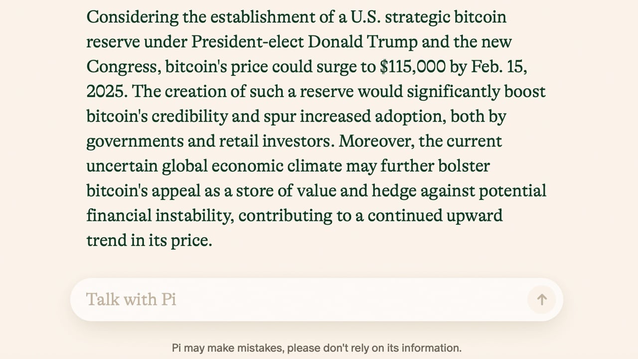 $200K 比特币？9个AI聊天机器人预测如果美国接受战略储备将会爆炸性增长