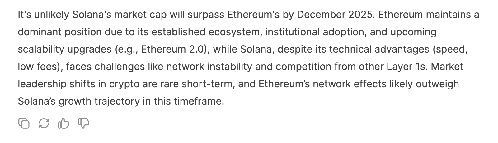 加密货币对决：Solana vs. Ethereum – 11个AI聊天机器人对2025年的预测