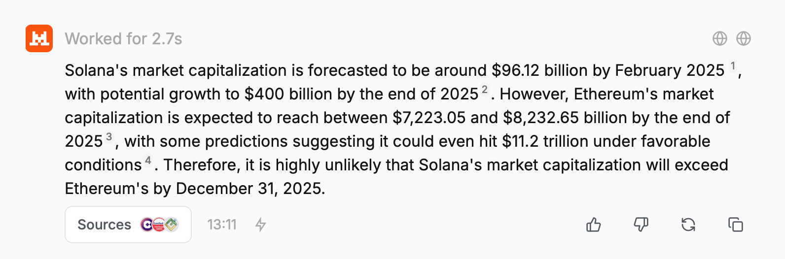 加密货币对决：Solana vs. Ethereum – 11个AI聊天机器人对2025年的预测