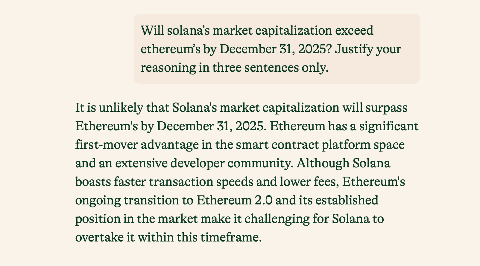 加密货币对决：Solana vs. Ethereum – 11个AI聊天机器人对2025年的预测