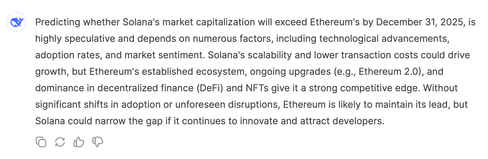 加密货币对决：Solana vs. Ethereum – 11个AI聊天机器人对2025年的预测