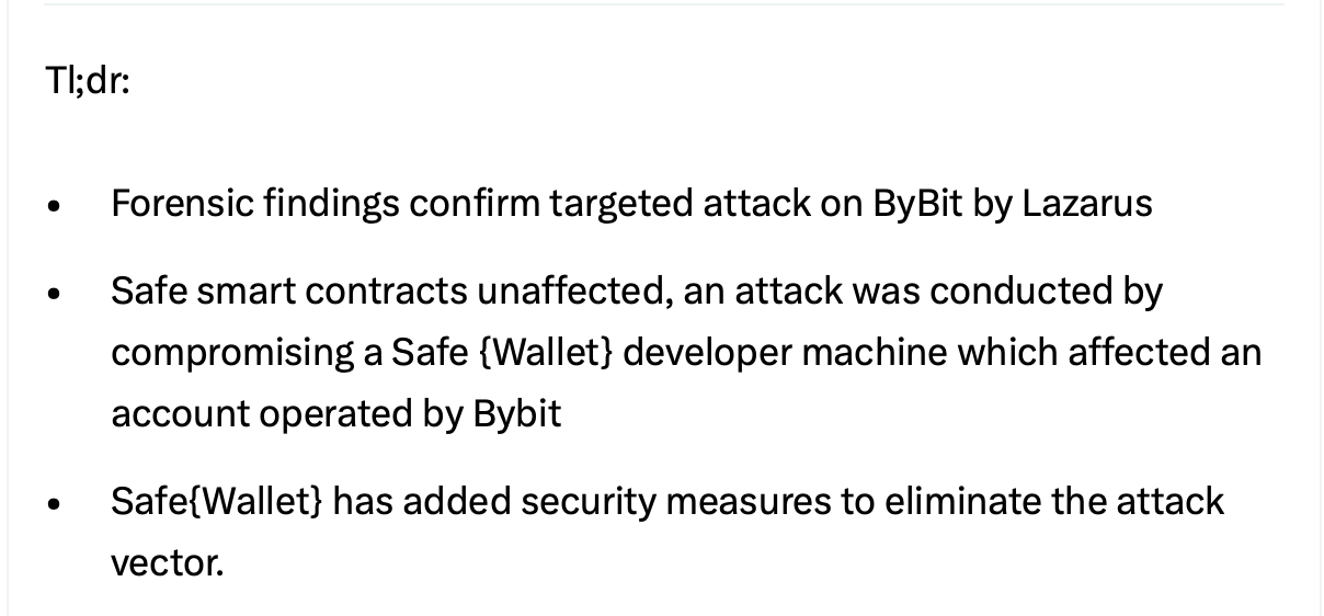 第三方审计清除Bybit在Lazarus Group安全钱包泄露事件中的责任