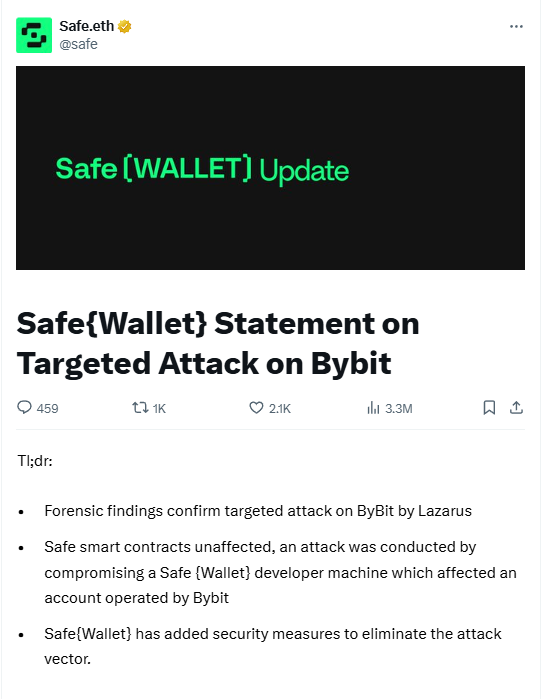 Bybit安全调查水落石出：SAFE前端云服务被攻击，多签钱包承载的千亿资产如何保安全
