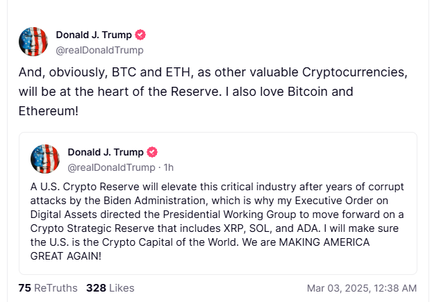 Trump Announces Cryptocurrency Reserve Plan: 5 Assets Selected, but Faces "Advertising Space" Doubts, Implementation Uncertainty Remains