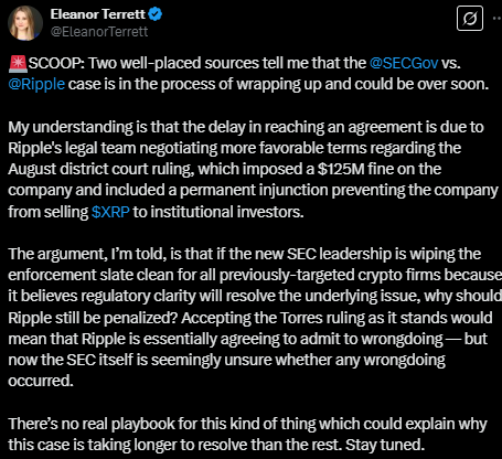 Eleanor Terrett XRP Tweet