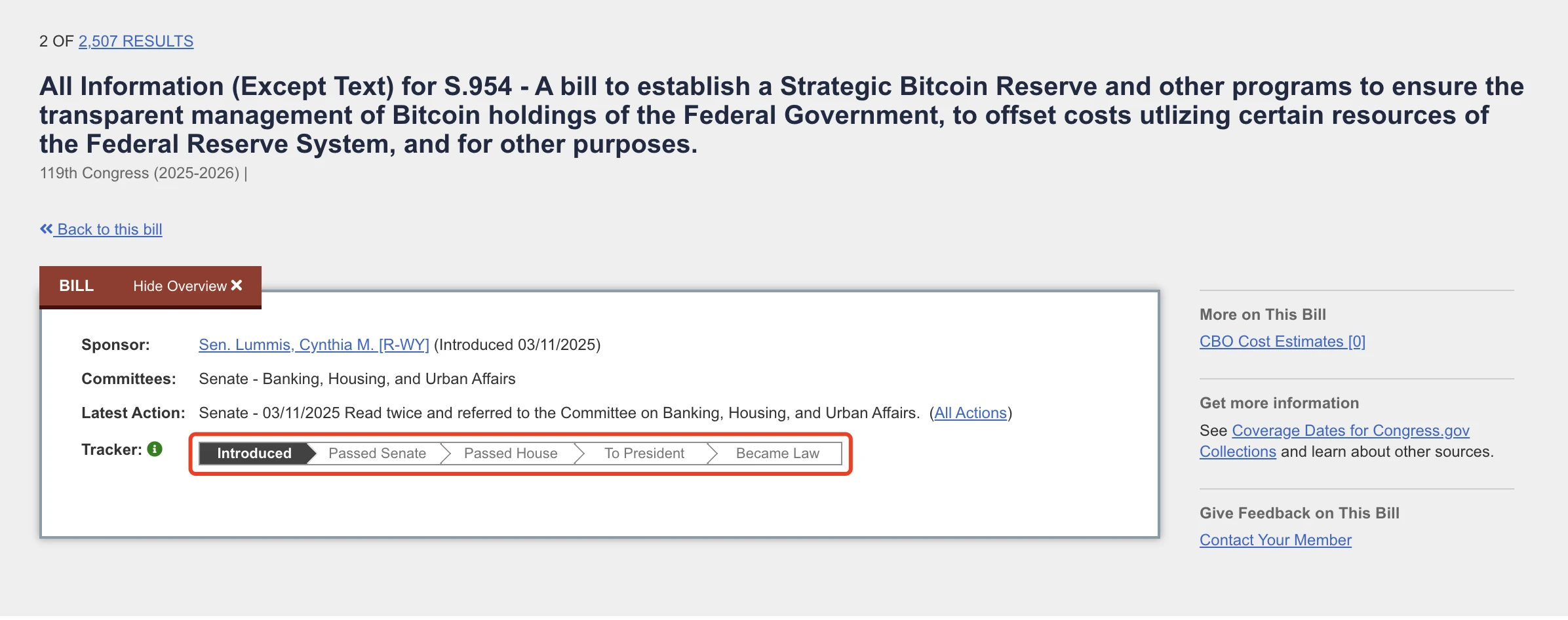 New Bitcoin Bill Submitted, Is a Purchase of 1 Million BTC on the Way?