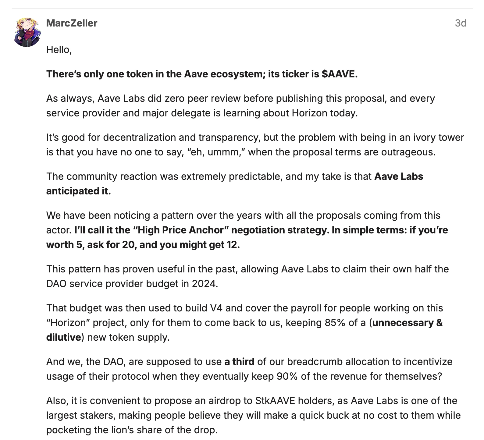 A review of the Aave new token controversy: perhaps the most dangerous proposal in the project's history