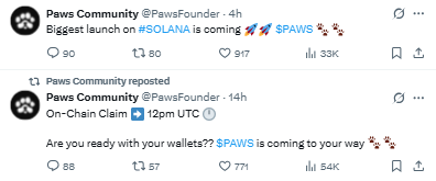 Paws Listing Tomorrow