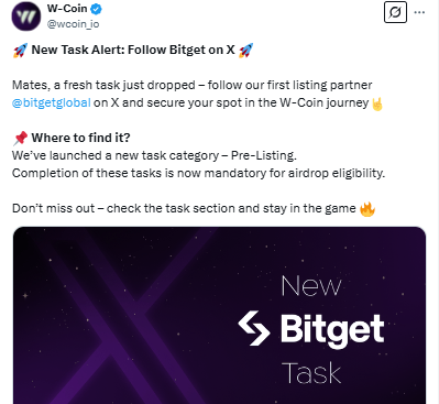 W Coin Airdrop on Bitget