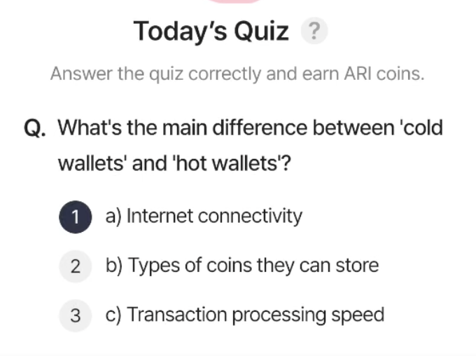 Ari Daily Quiz