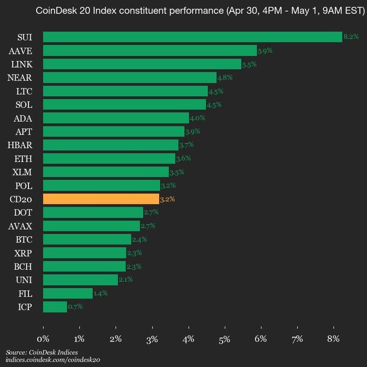 2025-05-01 9am CoinDesk 20 更新：完整图表