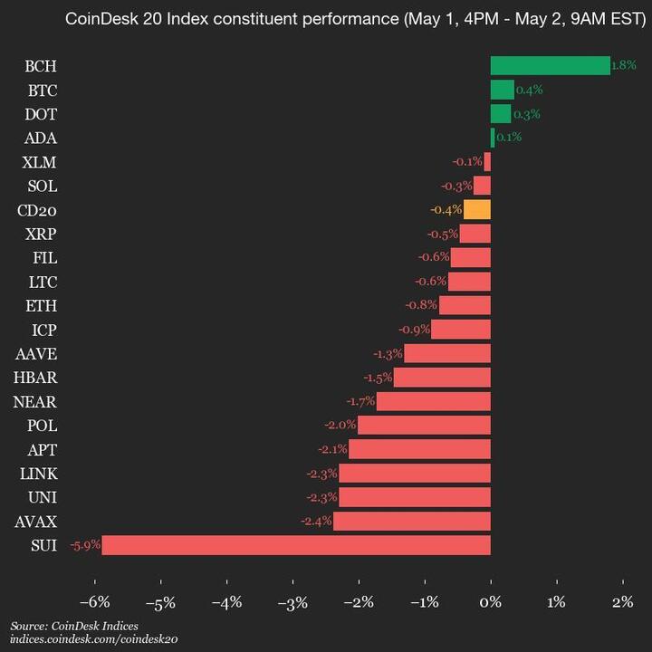 2025-05-02 9am CoinDesk 20 更新：完整图表