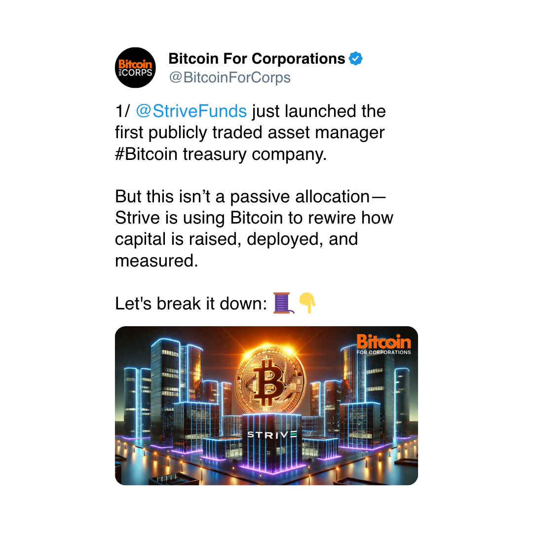 ITE May 9 2025 (Bitcoin For Corporations/X) ITE May 9 2025 (Bitcoin For Corporations/X)