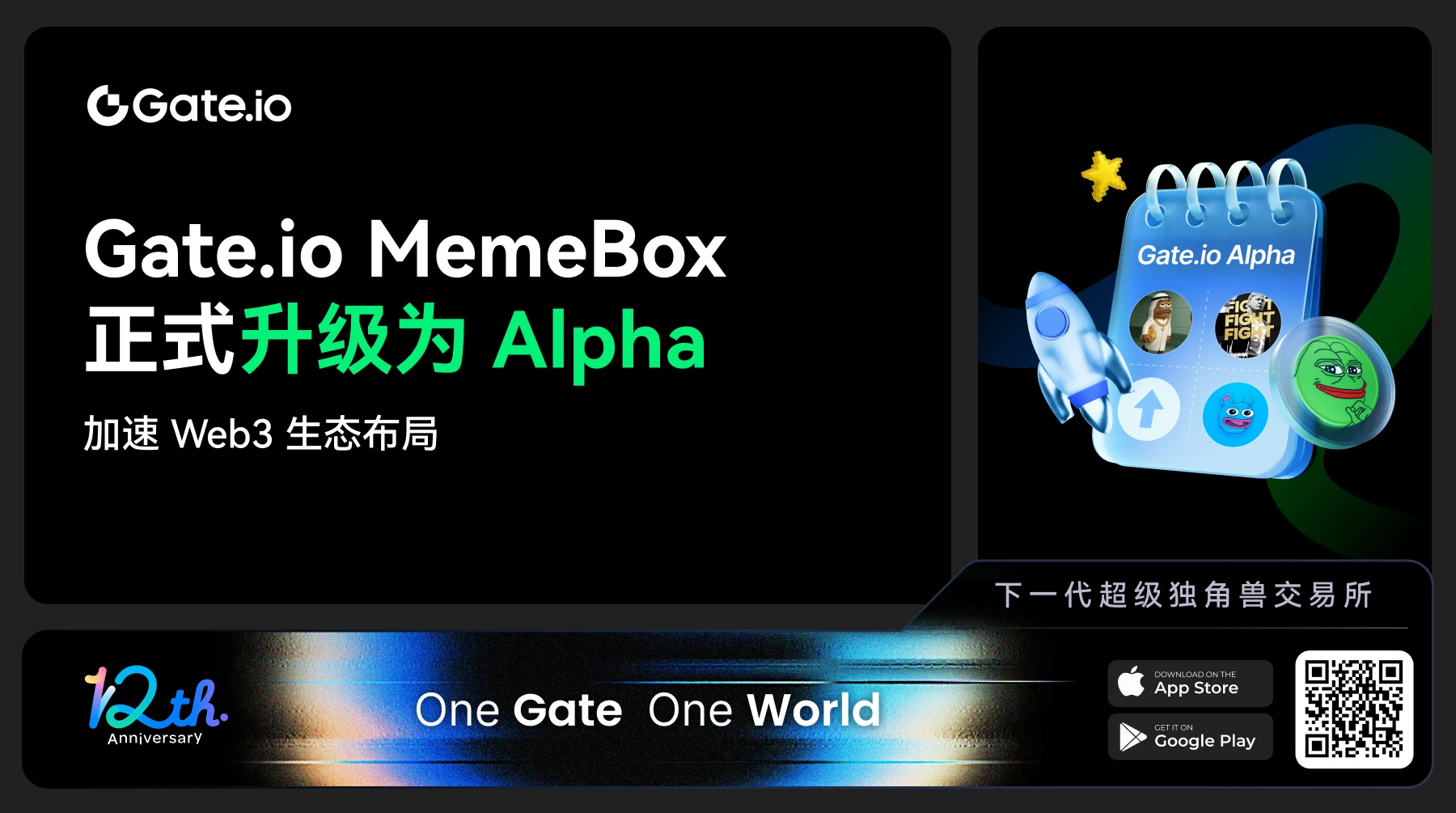Gate.io MemeBox officially upgraded to Alpha, accelerating Web3 ecosystem layout