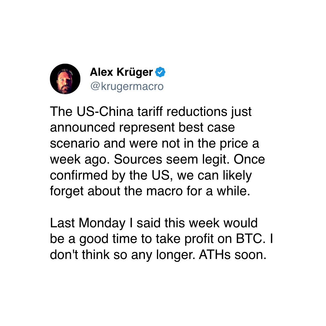 ITE 2025年5月12日（Alex Kruger/X）