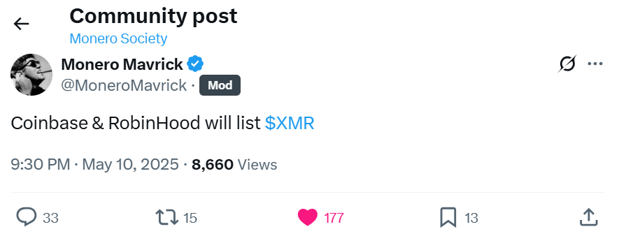XMR rumors on X. XMR rumors on X.